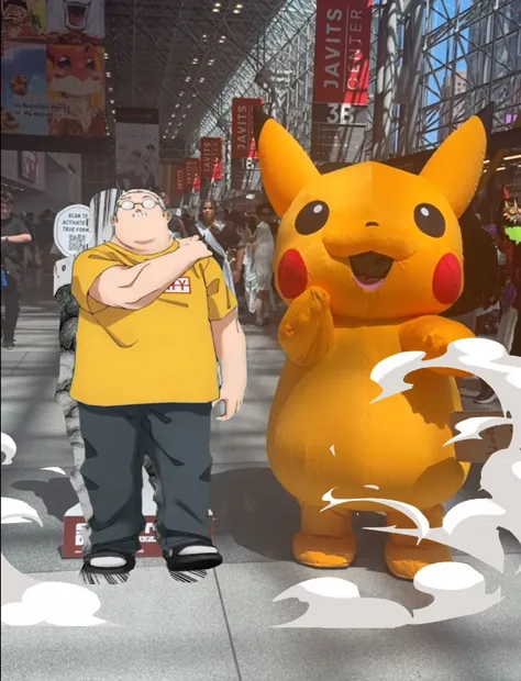 The Sakamoto Days standee on the convention floor at the Javits Center